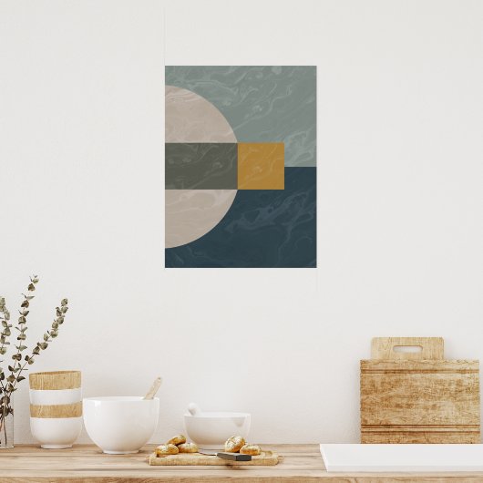 Neutral Half Circle Custom Boy Art Poster (Küche)