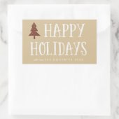 Neutral Happy Holidays Weihnachten Bäume Aufkleber (Tasche)