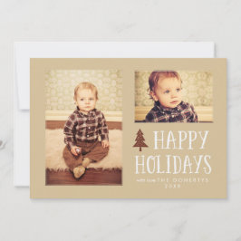 Neutral Happy Holidays Weihnachtsweihnachtskarten Feiertagskarte