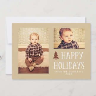 Neutral Happy Holidays Weihnachtsweihnachtskarten Feiertagskarte