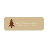 Neutral Happy Holidays Xmas Tree Address Labels (Vorne)
