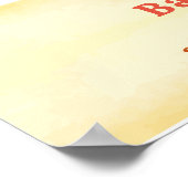 Neutral Hier kommen Boho Baby Dusche Empfang Poster (Ecke)