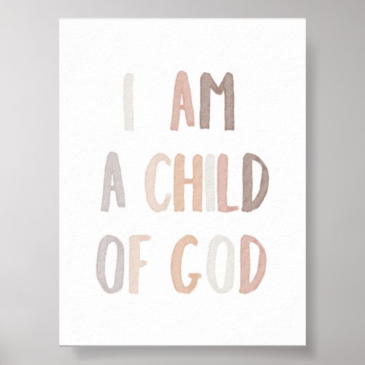 Neutral Ich bin ein Kind Gottes Poster (Vorne)