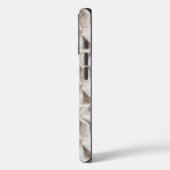 Neutral Ivory Fabric-Look iPhone Tough Case (Rückseite / Links)