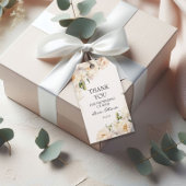 Neutral Ivory Peony Garden Thank You Geschenkanhänger