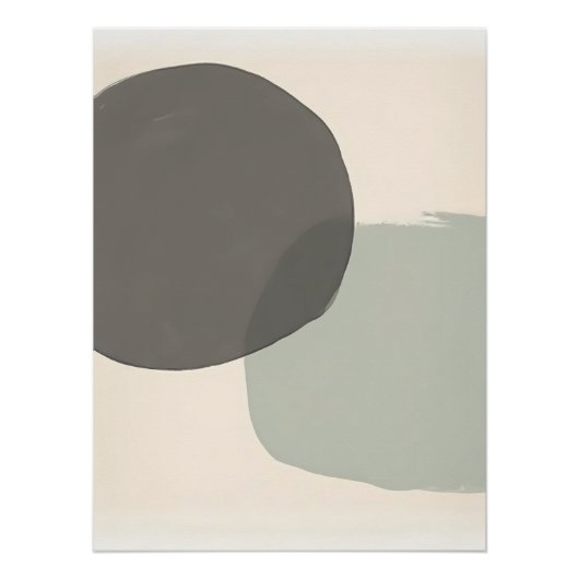 Neutral Japandi Pflanze Poster (Vorderseite)