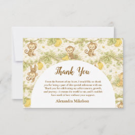 Neutral Jungle Animals Wild One Birthday Dankeskarte