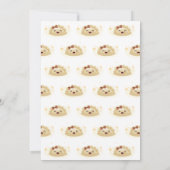 Neutral Kawaii Asian Bow Dumpling Baby Shower  Einladung (Rückseite)