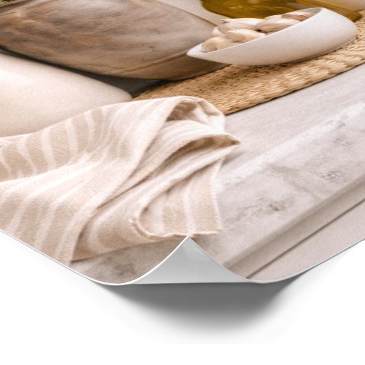 Neutral Kitchen Farmhouse Art Frame Ready  Poster (Ecke)