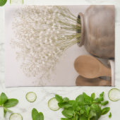 Neutral Kitchen Towel Farmhouse Wildflower Floral Geschirrtuch (Gefaltet)