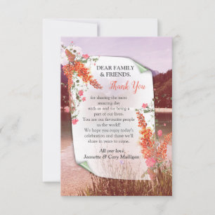 Neutral klingende Botanische Themenkarte Herbst RSVP Karte