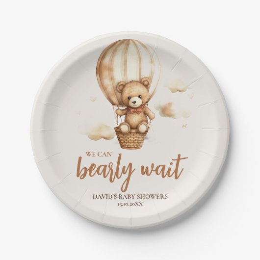 Neutral können wir frühzeitig warten pappteller (Vorderseite)