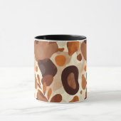 Neutral Leaves & Shapes Mug – Artistic Boho Patter Tasse (Zentrum)