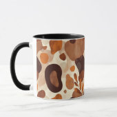 Neutral Leaves & Shapes Mug – Artistic Boho Patter Tasse (Links)
