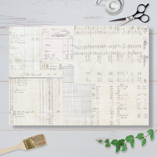 Neutral Ledgers Design Seidenpapier