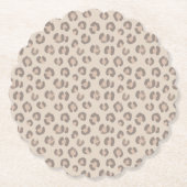 Neutral Leopard Print Pattern Untersetzer (Vorderseite)
