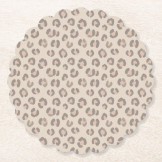 Neutral Leopard Print Pattern Untersetzer
