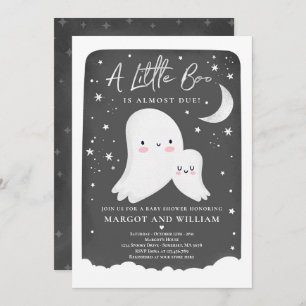 Neutral Little Boo Ghost Baby Shower Einladung