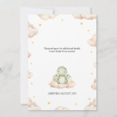 Neutral Little Dragon Baby Shower Einladung (Rückseite)