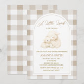 Neutral Little Lamb Baby Shower Invitation Einladung (Vorne/Hinten)