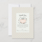 Neutral Little Pumpkin Baby Dusche Danke Karte (Vorderseite)