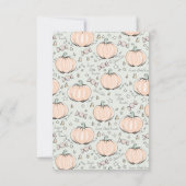 Neutral Little Pumpkin Baby Dusche Danke Karte (Rückseite)