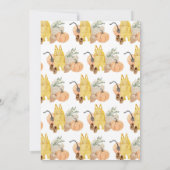 Neutral Little Pumpkin Baby Shower Einladung (Rückseite)