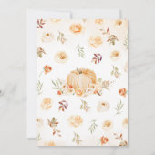 Neutral Little Pumpkin Baby Shower Einladung (Rückseite)