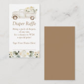 Neutral Little Pumpkin Diaper Raffle Ticket Begleitkarte (Vorne/Hinten)