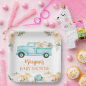 Neutral Little Pumpkin Niedlich Baby Shower Pappteller (Party)