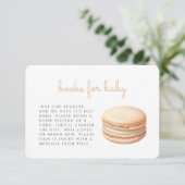 Neutral Macaron Baby Shower Books Enclosure Card Begleitkarte (Stehend Vorderseite)