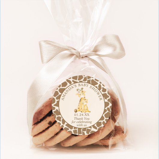 Neutral Mama und Baby Giraffe Classic Round Sticke Runder Aufkleber