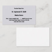 Neutral Medical Specialist Business Card Visitenkarte (Vorne/Hinten)