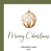 Neutral Minimal Christmas Custom Family Name Plate Pappteller