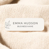 Neutral Minimalist Botanical Small Business Namensschild