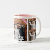 Neutral Minimalist Photo Bridesmaid  Zweifarbige Tasse (VorderseiteRechts)