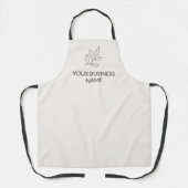Neutral Minimalist Small Business Botanical Schürze (Vorderseite)