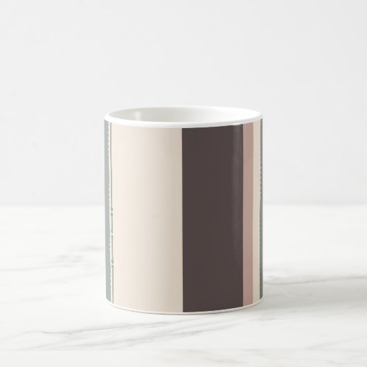 Neutral Minimalist Striped Mug – Pastel Modern Kaffeetasse (Mittel)