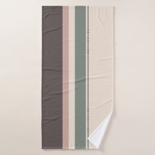 Neutral Minimalist Striped – Simple and Sleek Badhandtuch Set (Badehandtuch)