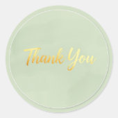 Neutral Minimalist Thank You Sticker (Vorderseite)