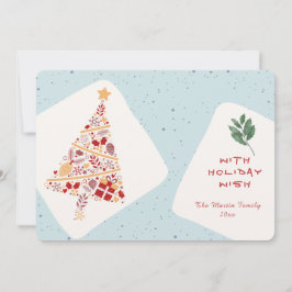 Neutral Minimalistisch Holiday Wish Weihnachtskart Einladung