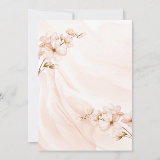 Neutral mit Foto-Taufe Einladung (Rückseite)