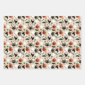 Neutral Mixed Halloween Patterns Ghost Pumpkins Geschenkpapier Set (Vorderseite 2)