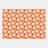 Neutral Mixed Halloween Patterns Ghost Pumpkins Geschenkpapier Set (Vorderseite)
