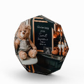 Neutral modern minimal pregnancy announcement gift fotoblock (Rechts)