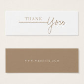 Neutral-Moderne Beige Business Danke-Card (Vorne & Hinten)
