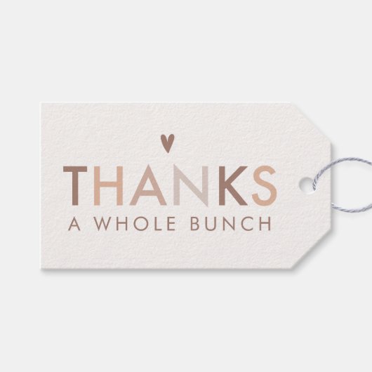 Neutral moderne Geschlechterneutralität danke Ihne Geschenkanhänger (Vorderseite (Horizontal))