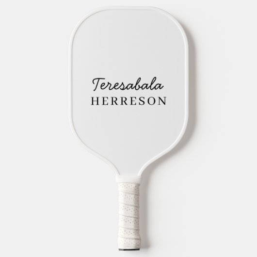 Neutral Monogram | Modern Minimalist Chic Style Pickleball Schläger (Vorderseite)