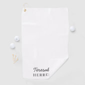 Neutral Monogram | Modern Minimalist Golf Style Golfhandtuch (Insitu)