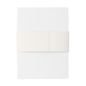 Neutral Monogram Modern Wedding Einladungsbanderole (Rückseitenbeispiel)